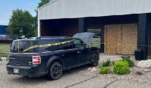 Souris RCMP investigating after car drives into building